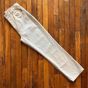 Reformation Jeans Cynthia High Rise Women Beige Cream White Tan Straight Pants